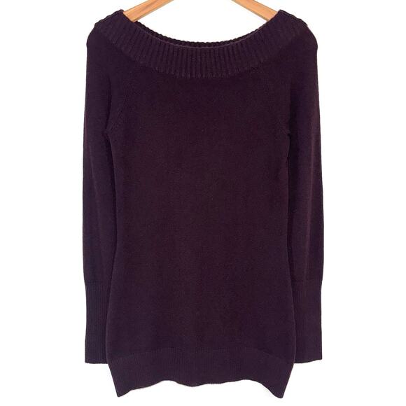 Robert Rodriguez 100% Cashmere Boat Neck Long Sleeve Purple Plum Sweater Size XS - Picture 1 of 13